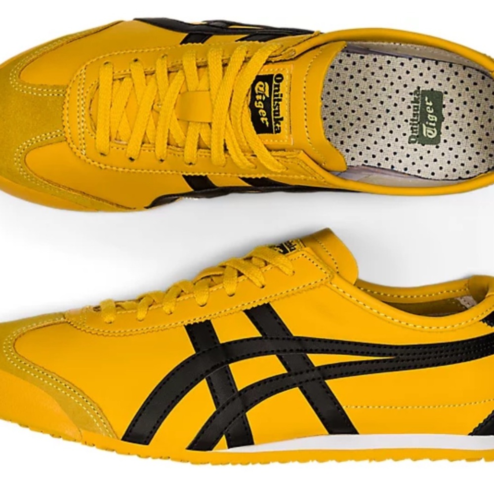 NWT Onitsuka Tiger Mexico 66 Yellow/Black Sneakers Womens 8/Mens 6.5